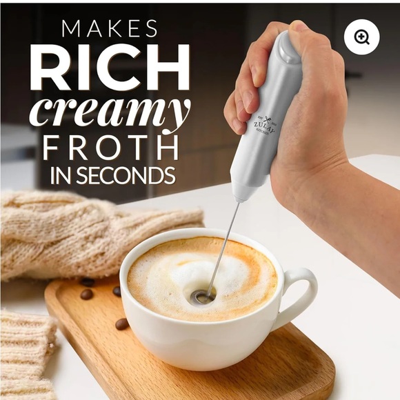 Zulay Kitchen Powerful Milk Frother Handheld Foam Maker for Lattes (Black)(NIB) - Picture 3 of 5